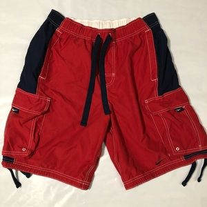 Nike Men's Red Swim Trunks